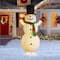 Glitzhome® 94.5"H Lighted Christmas 3D Foldable Fabric Snowman Outdoor Decor